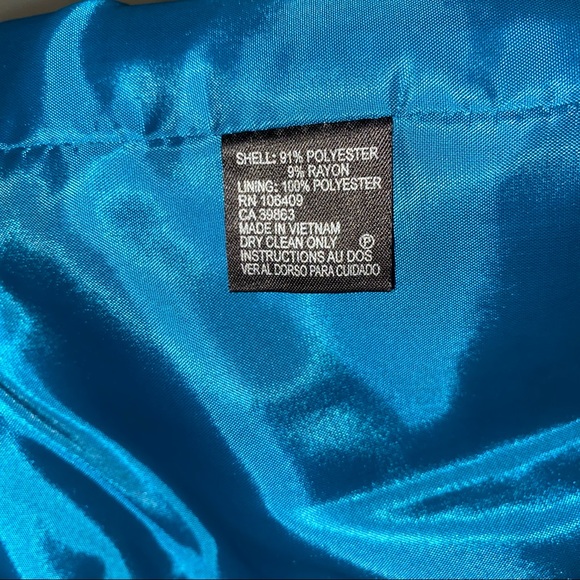 Tahari Arthur S Levine Teal Blazer - Picture 7 of 10